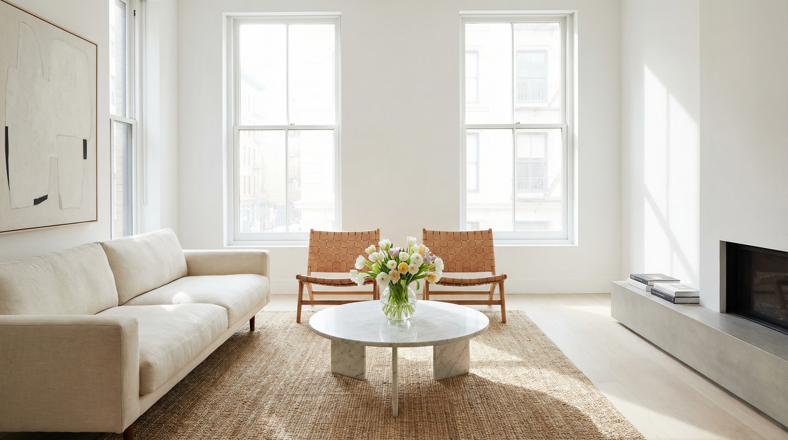 Beautifully staged living room